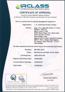 ISO 9001 : 2015 Certificate